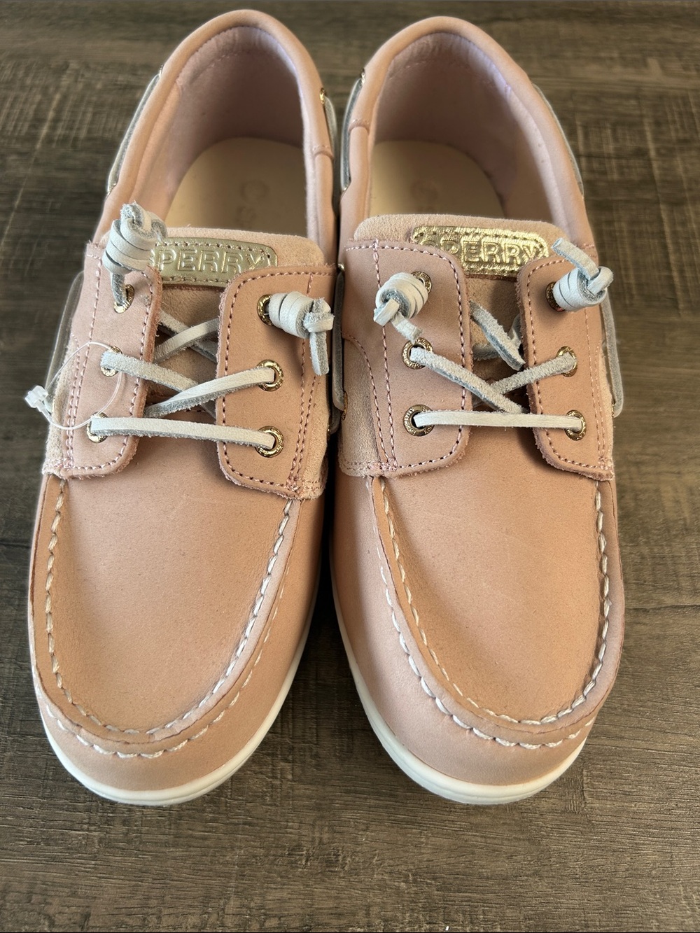 Sperry Girls Blush Pink Moccasin Boat Shoes